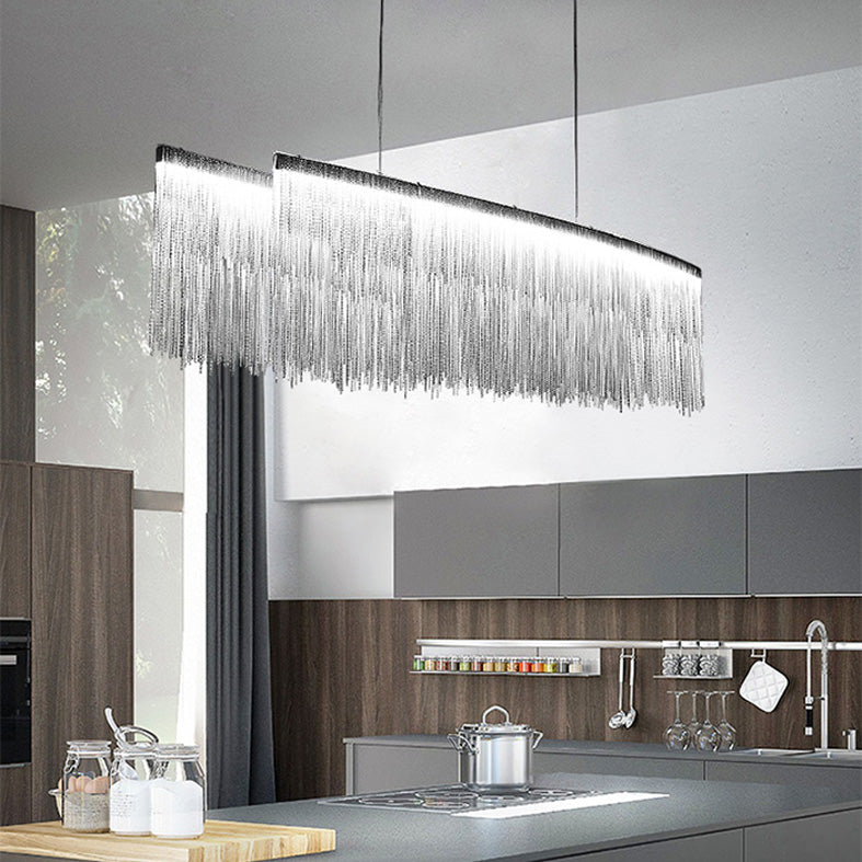 Metal Chains Design Chandelier Light Modern Style Simplicity Lighting Pendant for Living Room