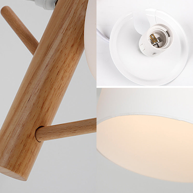 Luci del lampadario dell'isola cilindro moderni apparecchi di illuminazione lampadario in vetro con decorazione di uccelli