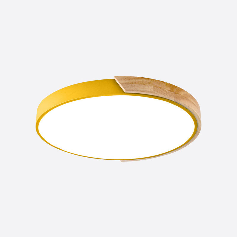 Plafonnier LED Macaron en acrylique, plafonnier circulaire en fer de Style nordique moderne pour salon