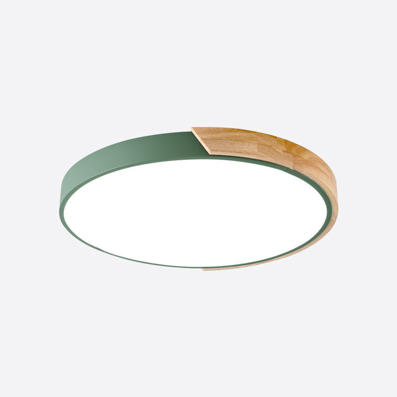 Plafonnier LED Macaron en acrylique, plafonnier circulaire en fer de Style nordique moderne pour salon