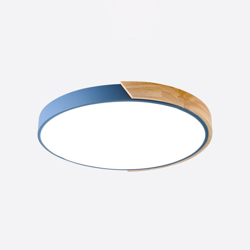 Plafonnier LED Macaron en acrylique, plafonnier circulaire en fer de Style nordique moderne pour salon