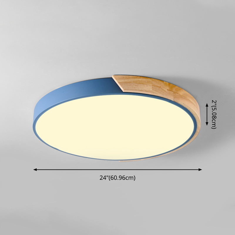 Acrylic LED Macaron Flush Mount in Modern Nordic Style Iron Circular Ceiling Light for Living Room