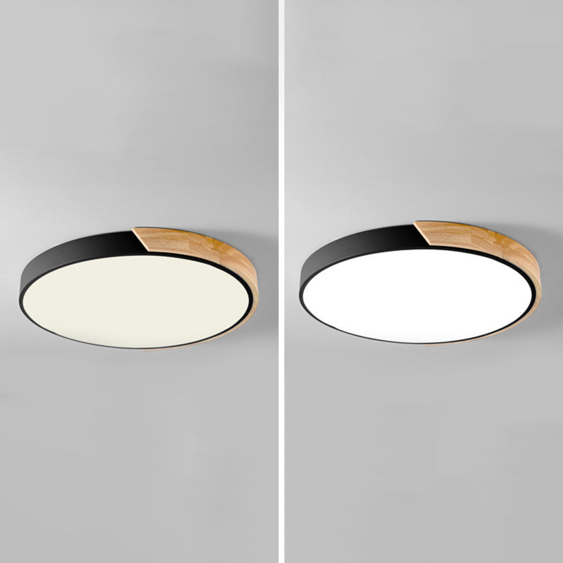 Plafonnier LED Macaron en acrylique, plafonnier circulaire en fer de Style nordique moderne pour salon