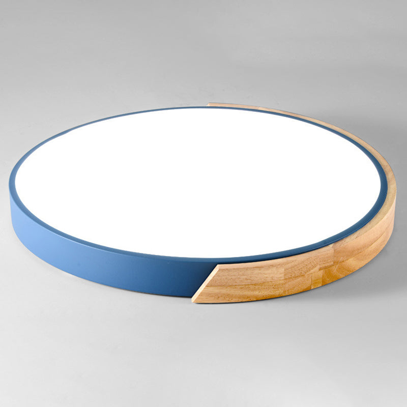 Plafonnier LED Macaron en acrylique, plafonnier circulaire en fer de Style nordique moderne pour salon