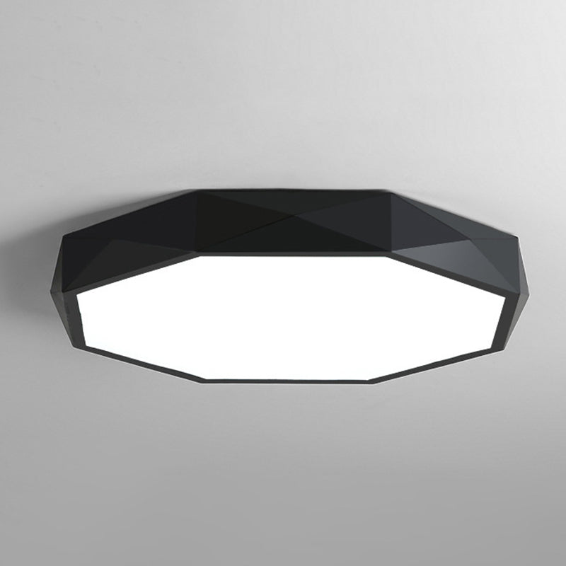 Acrylic Geometric LED Ceiling Light in Modern Nordic Style Iron Macaron Flush Mount for Bedroom