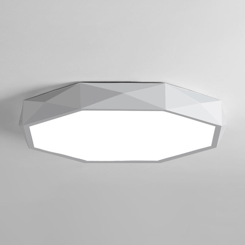 Acrylic Geometric LED Ceiling Light in Modern Nordic Style Iron Macaron Flush Mount for Bedroom