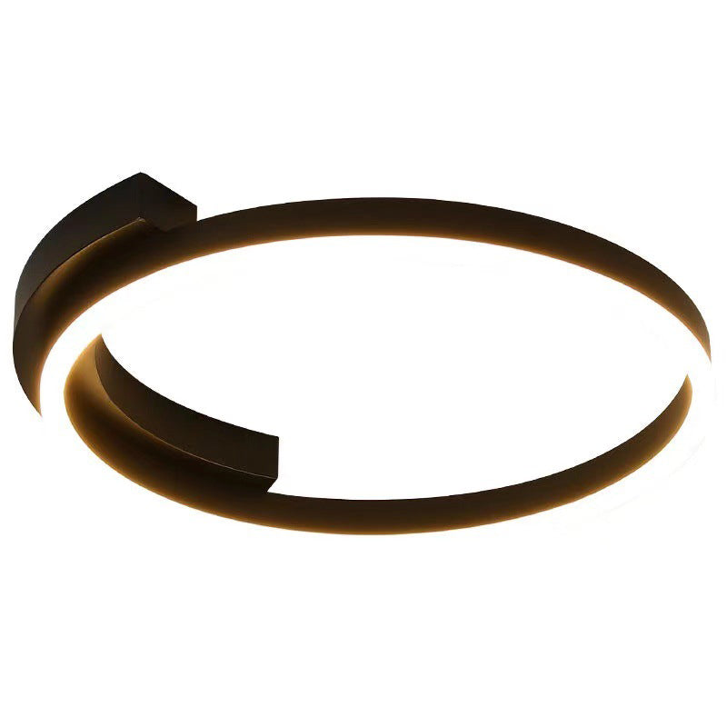 Modern Minimalist LED Ceiling Light Aluminium Circular Flush Mount with Acrylic Shade