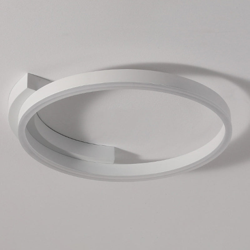 Modern Minimalist LED Ceiling Light Aluminium Circular Flush Mount with Acrylic Shade