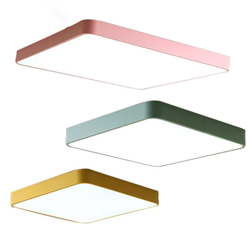 Lámpara de techo empotrada de acrílico de estilo moderno, luces geométricas de montaje empotrado de 1 luz