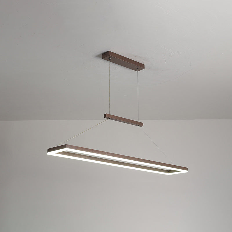 Rectangle island lighting Modern Kitchen Island Lighting Metal 1 Light Pendant Lighting in Gold