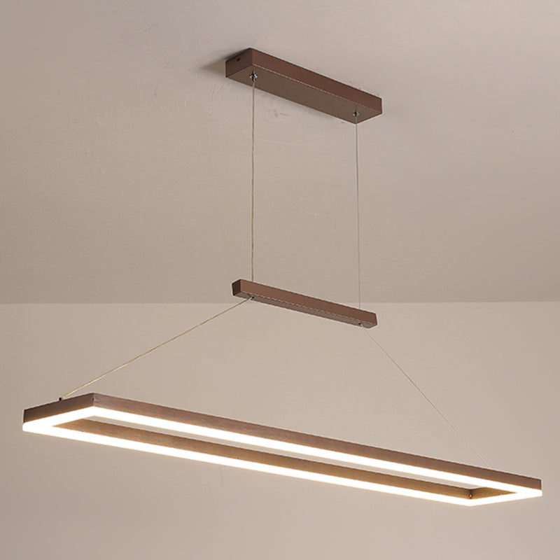 Rectangle island lighting Modern Kitchen Island Lighting Metal 1 Light Pendant Lighting in Gold