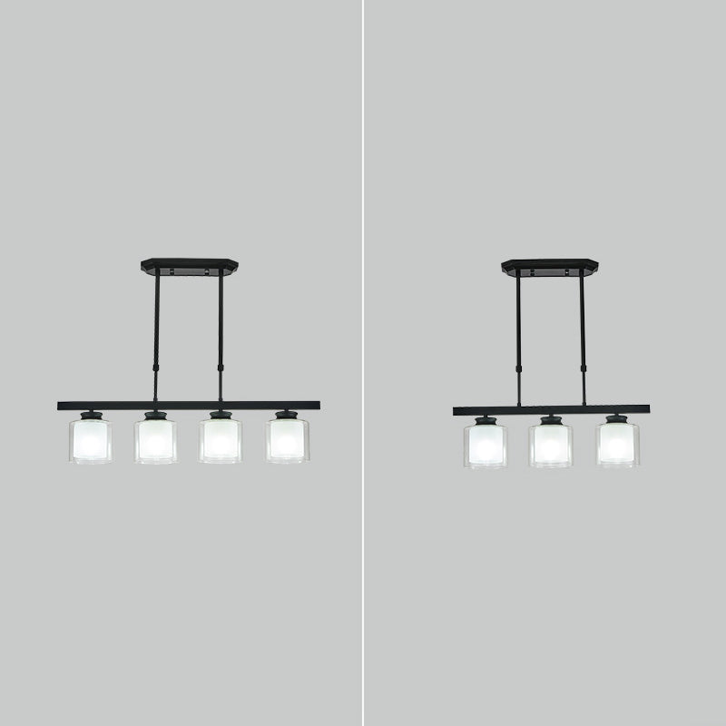 4 Éclairage pendentif à cylindre léger