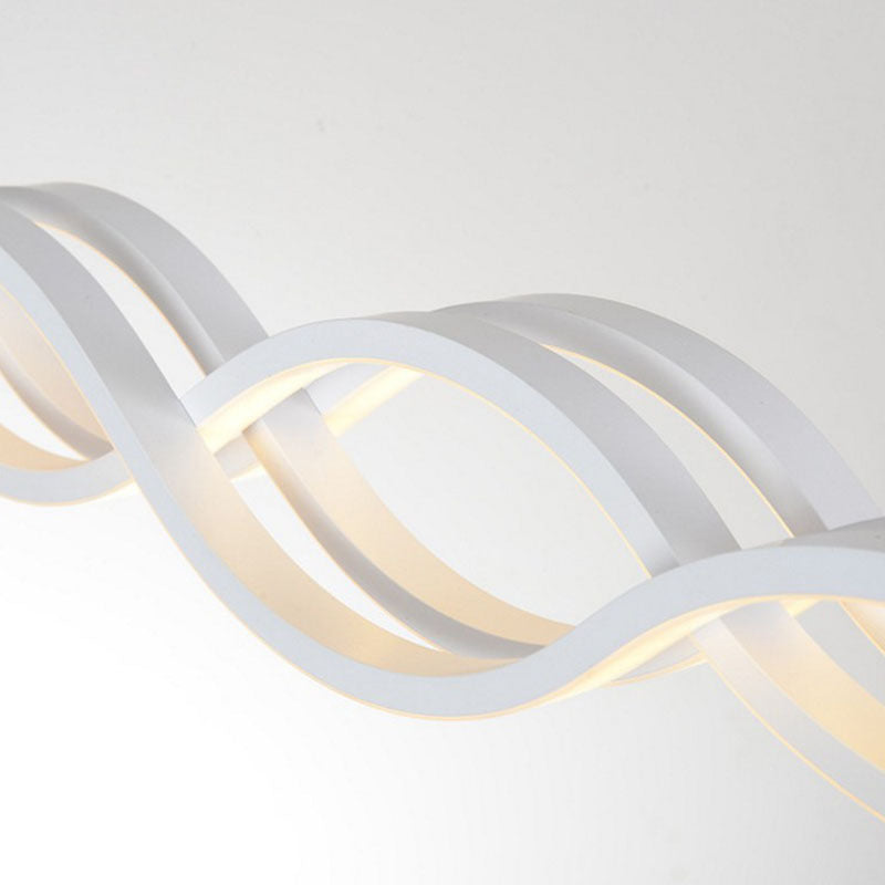 Luce dell'isola a led lineare bianca nella moderna semplicità in ferro luci a 4 luci con ombra acrilica