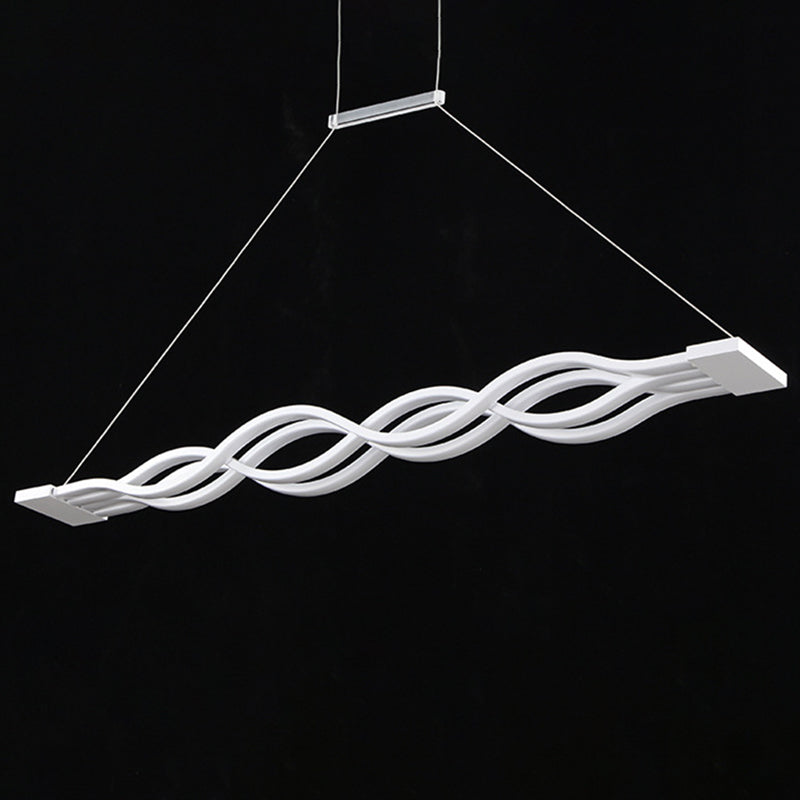 Luce dell'isola a led lineare bianca nella moderna semplicità in ferro luci a 4 luci con ombra acrilica