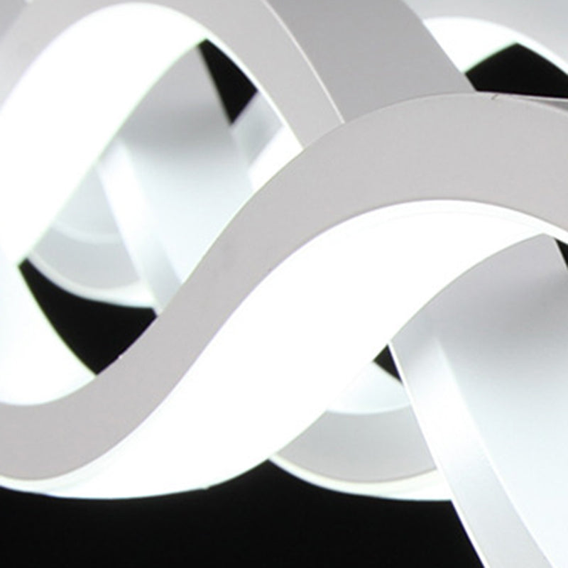 Luce dell'isola a led lineare bianca nella moderna semplicità in ferro luci a 4 luci con ombra acrilica