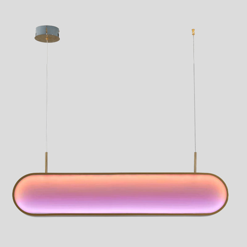 Metal Hanging Pendant Lights Contemporary Linear Hanging Lamps for Dining Room