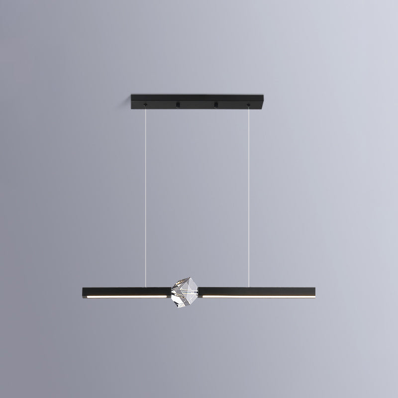 Dining Room Modern Island Lighting LED Linear Metal Pendant Light with 1 Light