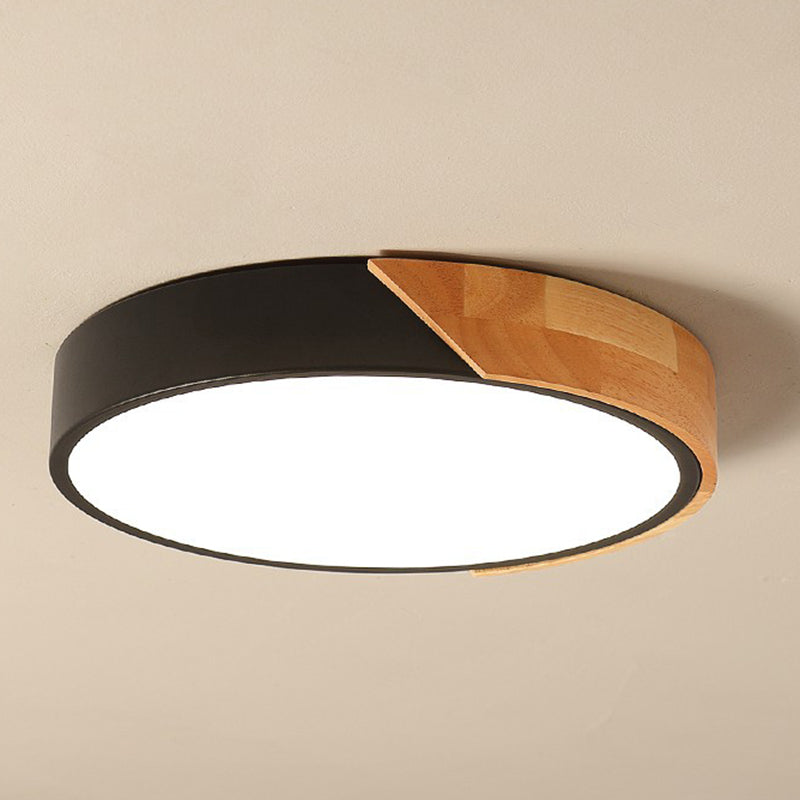 1-Light Round Flush Mount Light Modern Style Acrylic Flush Mount Lighting Fixtures