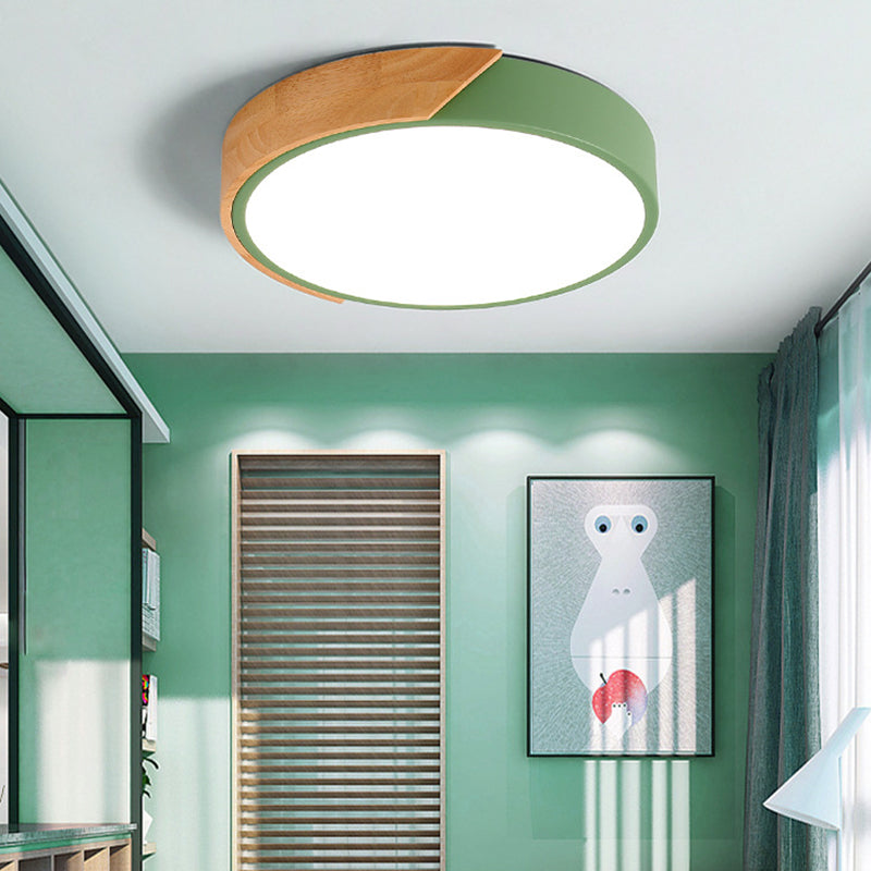 1-Light Round Flush Mount Light Modern Style Acrylic Flush Mount Lighting Fixtures