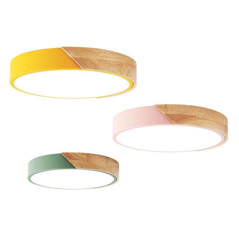 1-Light Round Flush Mount Light Modern Style Acrylic Flush Mount Lighting Fixtures