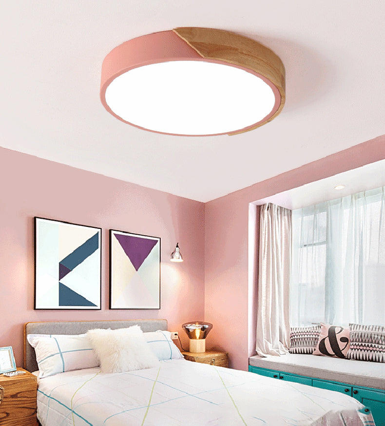 1-Light Round Flush Mount Light Modern Style Acrylic Flush Mount Lighting Fixtures