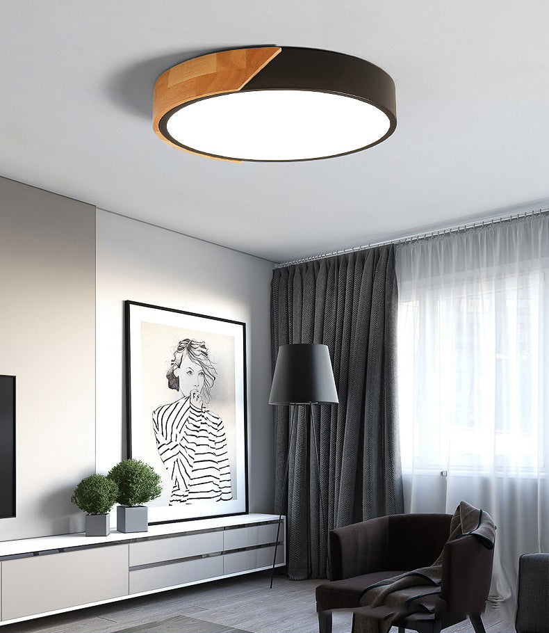 1-Light Round Flush Mount Light Modern Style Acrylic Flush Mount Lighting Fixtures