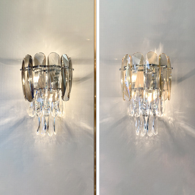 Lampada da parete in metallo elettroplato in stile moderno in stile di lusso sconde murale per spazi interni