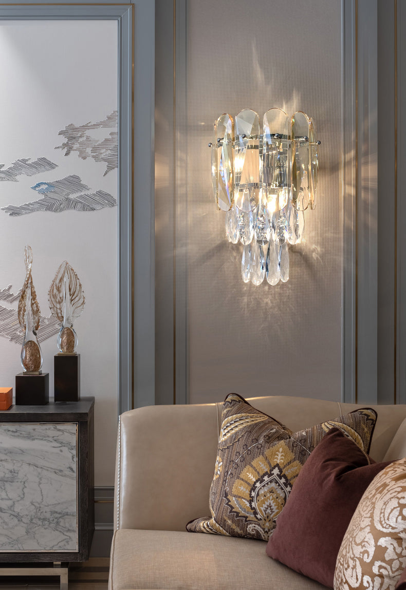 Lampada da parete in metallo elettroplato in stile moderno in stile di lusso sconde murale per spazi interni