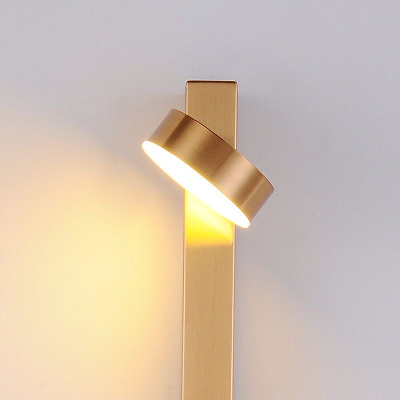 Lámpara de pared LED de hierro electroplacado en un estilo moderno de pared geométrica acrílica para dormitorio