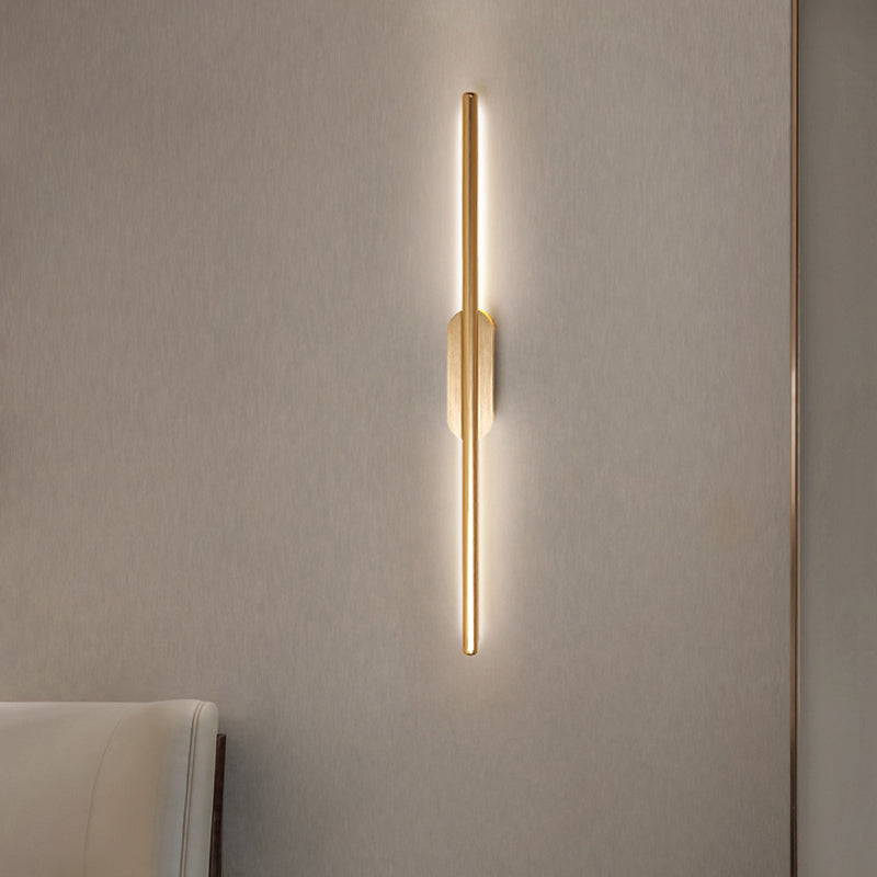 Luci di applione lineare moderna Metal Apparecchiatura da parete a 1 luce per bagno