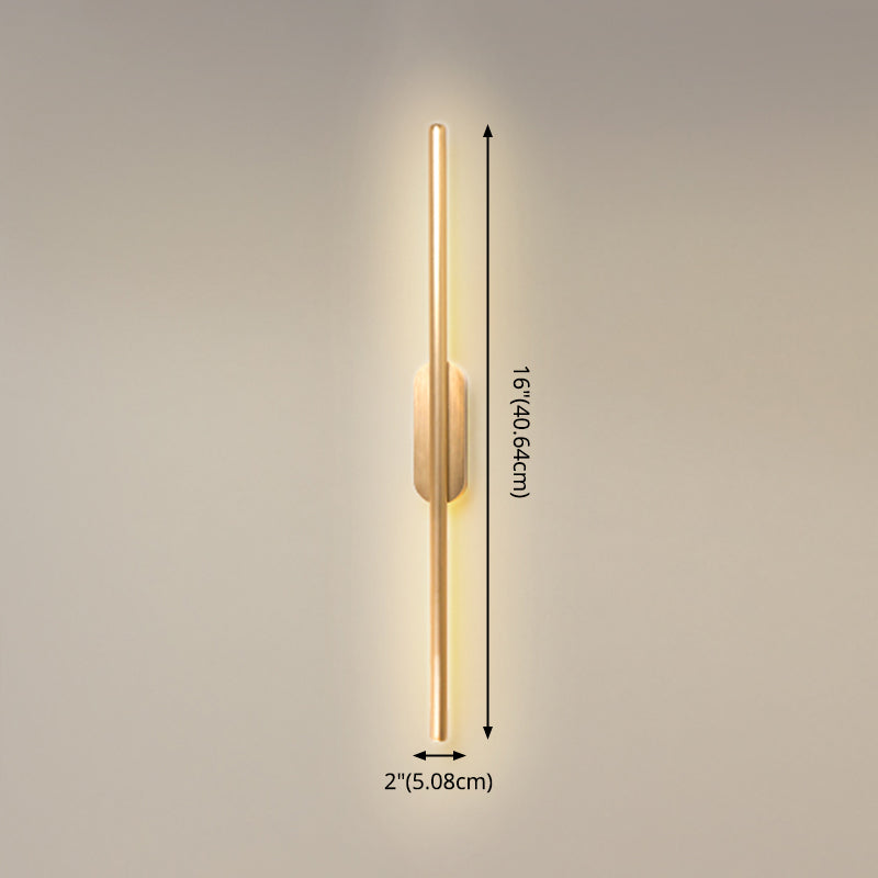 Luci di applione lineare moderna Metal Apparecchiatura da parete a 1 luce per bagno