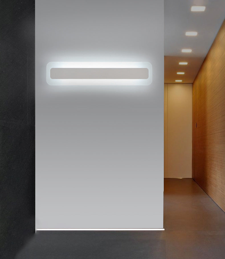 Metal linear Shade Wall Lights Modern 1 Head Wall Mount Fixture in White