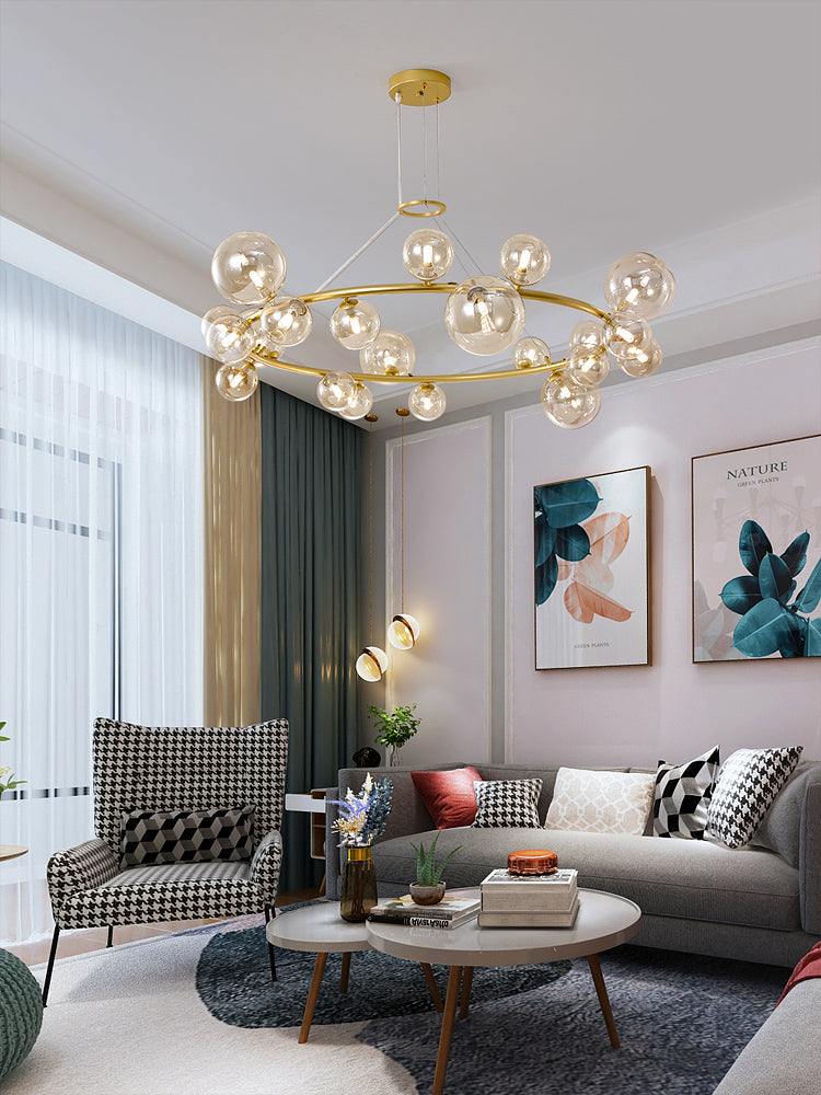 Chandeliers modernes pour la salle à manger Circular Chandelier suspendu plafonniers