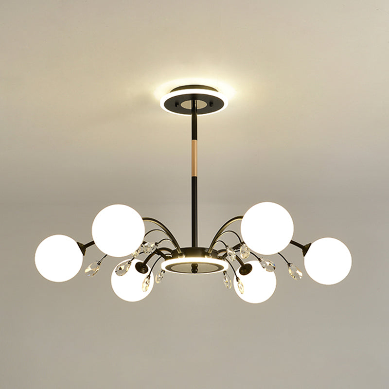 Moderne kroonluchter hanger lichte bollen kroonluchter hanglamp glazen globe kroonluchter