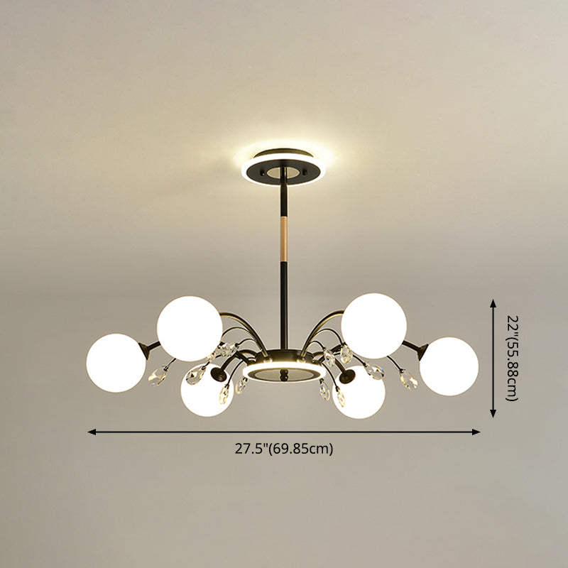 Moderne kroonluchter hanger lichte bollen kroonluchter hanglamp glazen globe kroonluchter