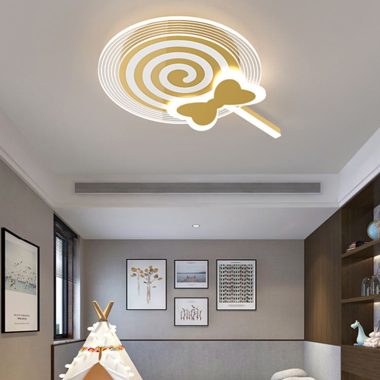 Metall Flush Mount Cartoon Schlafzimmer LED -Deckenleuchte mit 2 Lichtern