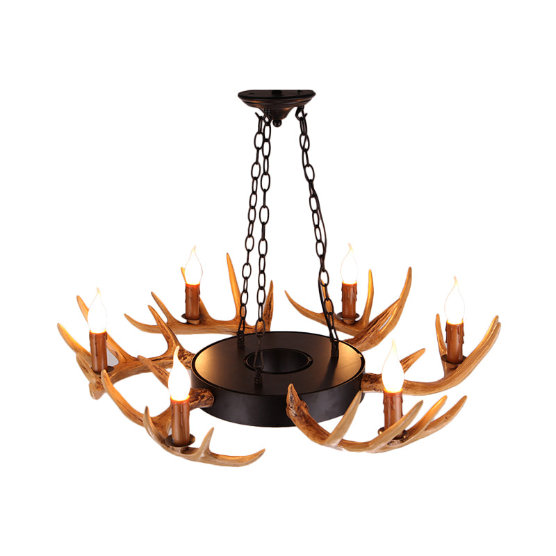 6 LUMILES CHANDELIER DE RESIN LAMPLE VILLAGE CANDELABRA CANDELLABR