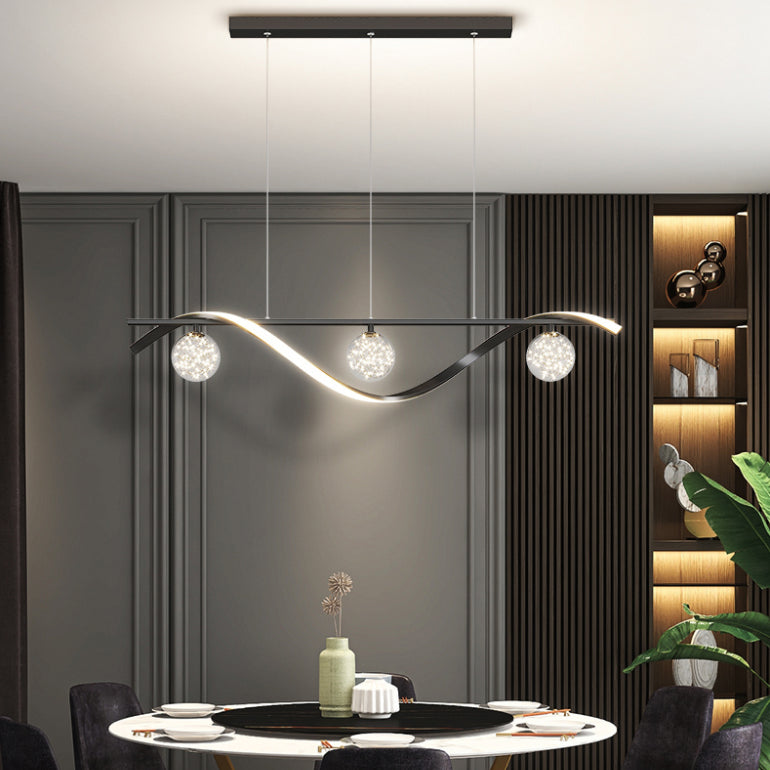 Modern Linear Chandelier Modern Kitchen Island Lighting Metal 4 Light Island Lighting in Gold
