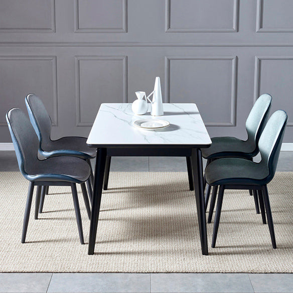 Fixed Sintered Stone Top Kitchen Table Set with 4 Legs Base Dining Furniture for Home