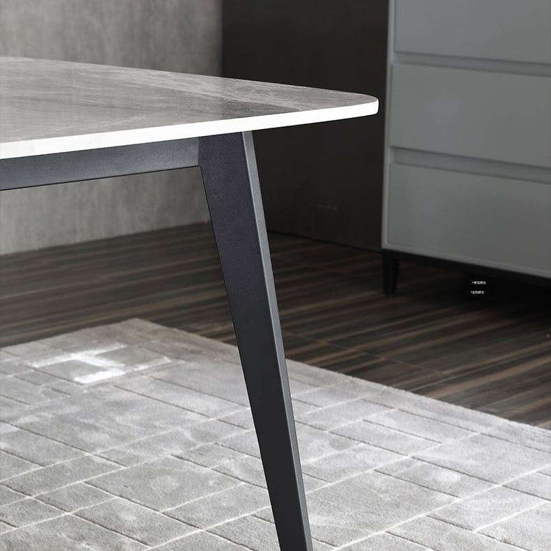 Modern Style Sintered Stone Top Dining Room Table Set with Rectangle Table Dining Furniture
