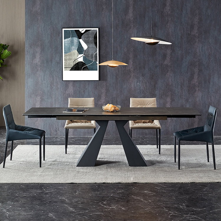 Modern Rectangle Shape Dinette Set Sintered Stone Top Dining Table Furniture for Dining Room