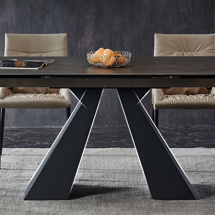 Modern Rectangle Shape Dinette Set Sintered Stone Top Dining Table Furniture for Dining Room