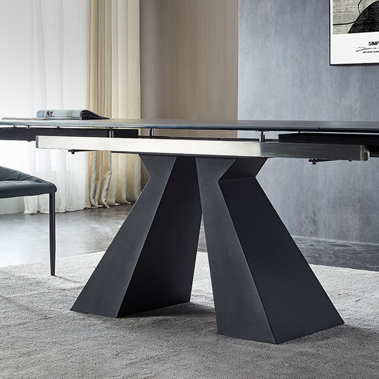 Modern Rectangle Shape Dinette Set Sintered Stone Top Dining Table Furniture for Dining Room
