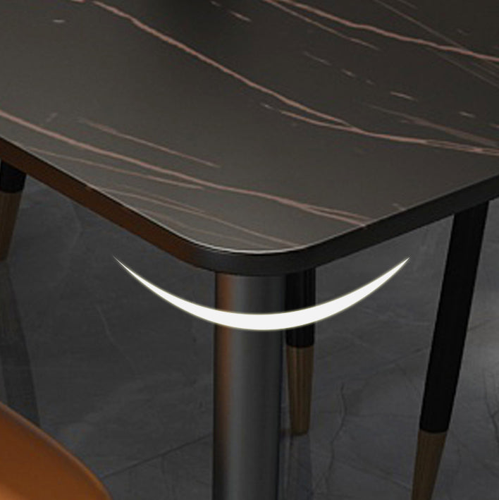 Rectangle Contemporary Sintered Stone Dining Room Set with 4 Legs Table Dining Table Sets