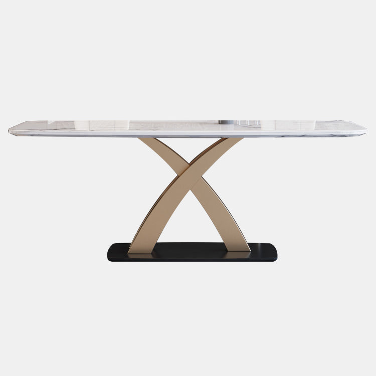Modern Style Marble Table with White Rectangle Shape Table for Home Use