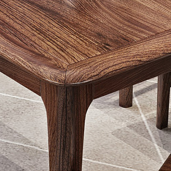 Traditional Solid Wood Rectangle Dining Room Set Standard Height Home Use Dining Table Furniture