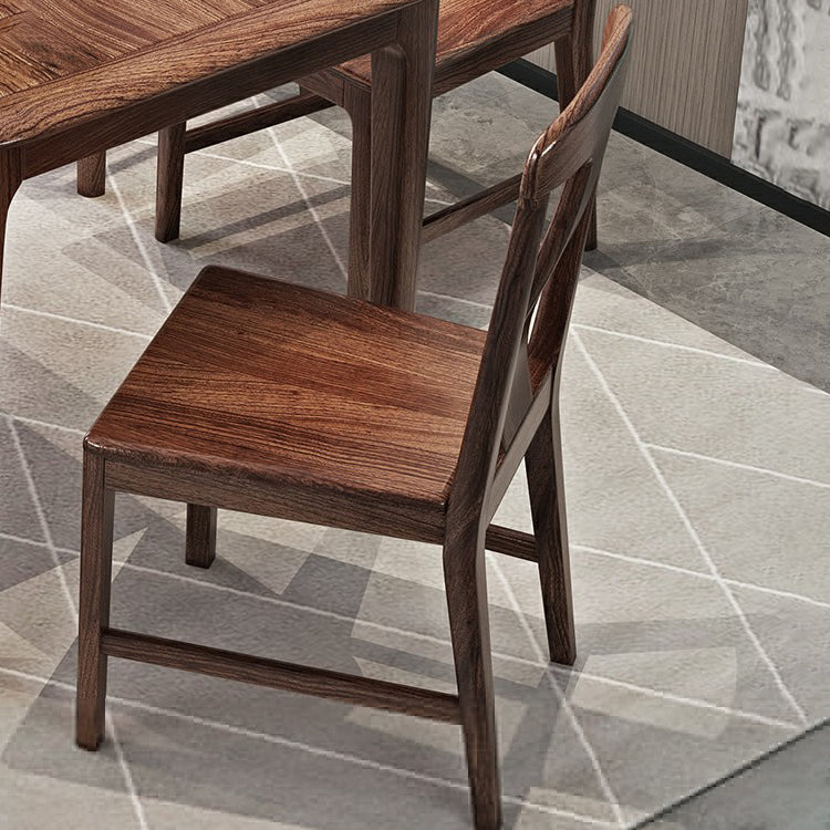 Traditional Solid Wood Rectangle Dining Room Set Standard Height Home Use Dining Table Furniture