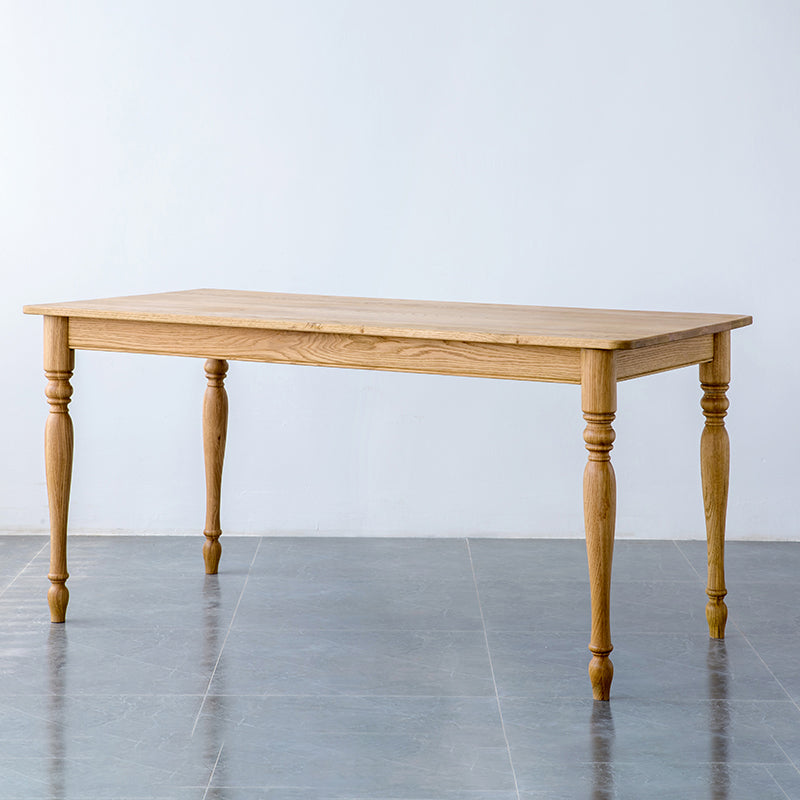 Traditional Solid Wood Dining Room Set with Rectangle Top and 4 Legs Base Dining Furniture