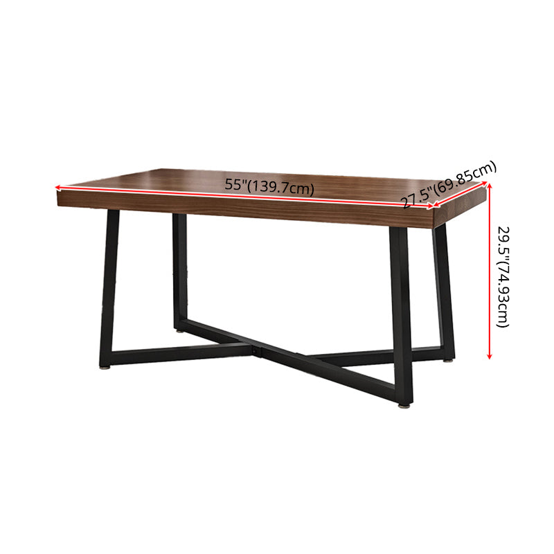 Modern Kitchen Dining Room Set with Wood Top and Trestle Base Furniture for Home Use