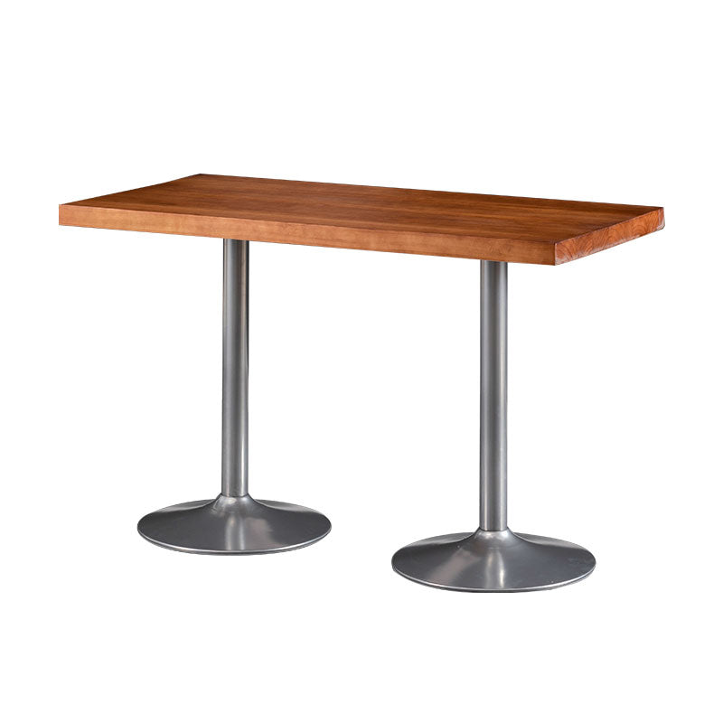 Industrial Wooden Dining Room Set with Rectangle Table and Iron Base Kitchen Table Set